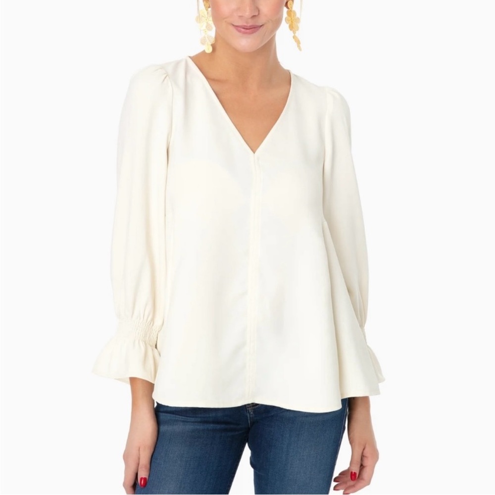 Tuckernuck Easton Blouse in Ivory Size Small